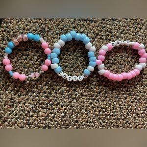 Cotton candy bracelet set